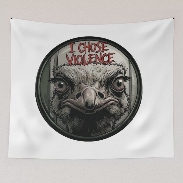 Item preview, Ostrich Chose Violence Peephole Threat Stare designed and sold by Arc2020.