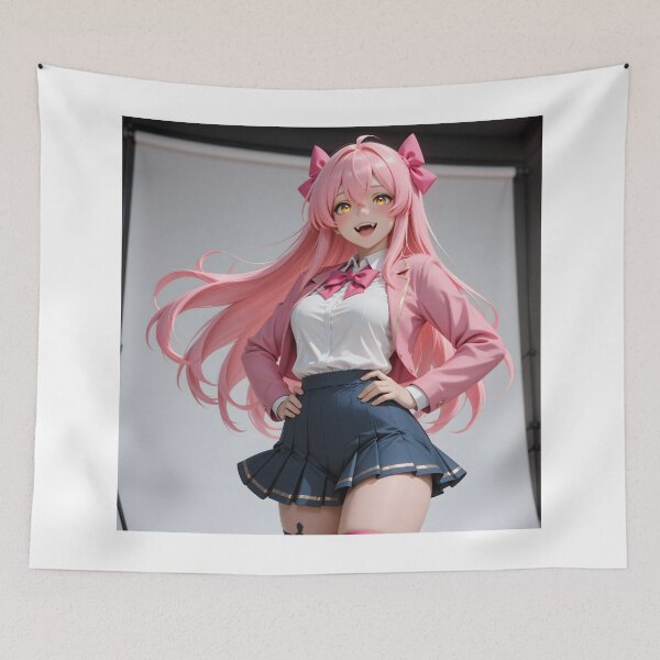 Item preview, Pink Haired Anime Schoolgirl Kawaii Golden Eyes Character designed and sold by Killington.