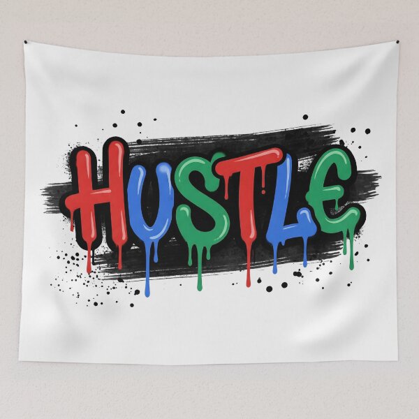Item preview, Hustle Drip Graffiti – Colorful Streetwear Motivation Design designed and sold by StickerNestYou.