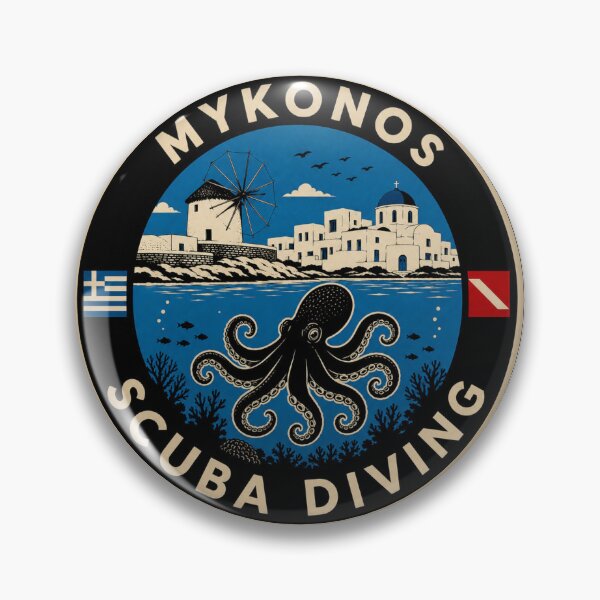 Item preview, Emblem of diving in Mykonos, Greece designed and sold by Peycer.