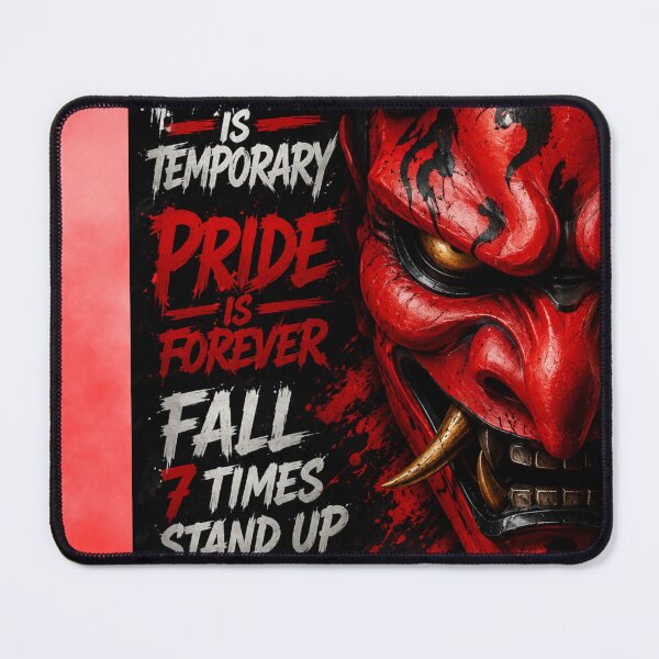 Item preview, Japanese Oni Mask Motivational Quote Art designed and sold by DKSH1234.