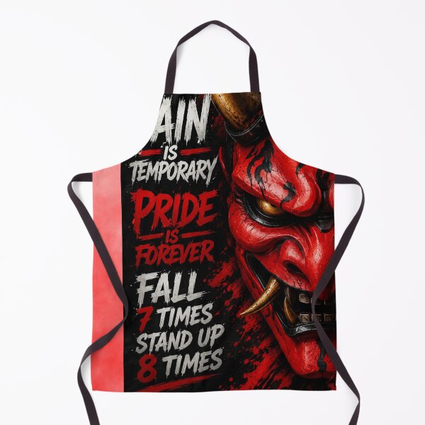 Item preview, Japanese Oni Mask Motivational Quote Art designed and sold by DKSH1234.