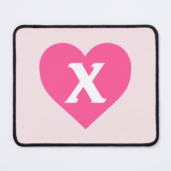 Item preview, Alphabet Letter X Pink Heart designed and sold by Jeallan Designs.