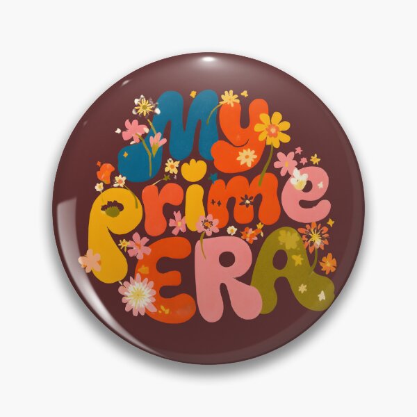 Item preview, My Prime Era – Colorful Retro Floral Typography designed and sold by KAM-KAM-STORE.