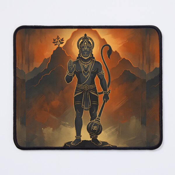 Item preview, Lord Hanuman Gold Line Spiritual Art designed and sold by hutofdesigns.