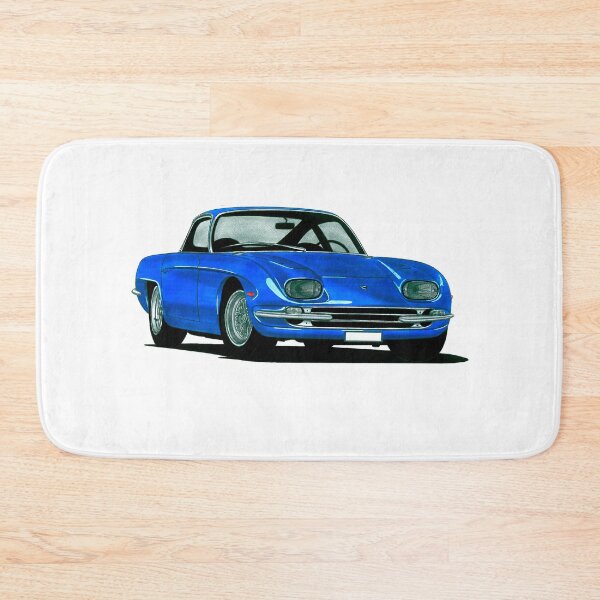 Item preview, Exclusive drawing italian Gran Turismo retro classic blue Lambo 350 GT Coupe with V12 engine designed and sold by Cars23.