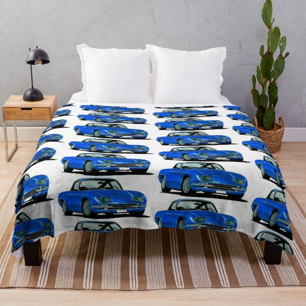 Item preview, Exclusive drawing italian Gran Turismo retro classic blue Lambo 350 GT Coupe with V12 engine designed and sold by Cars23.