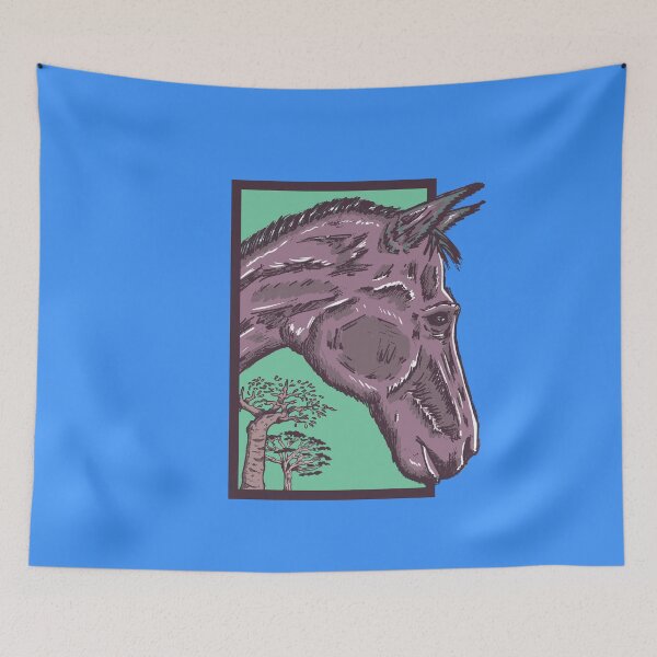 Item preview, Horse Portrait – Nature and Woodland Sketch Art designed and sold by Half Mess.