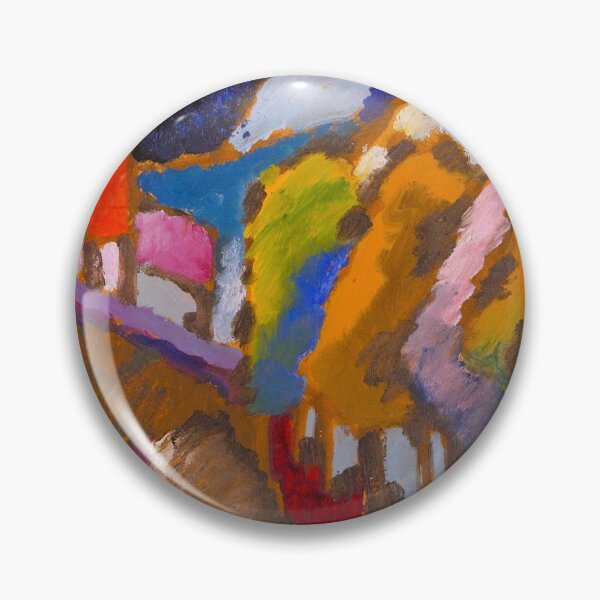 Item preview, Wassily Kandinsky — Murnau – Castle and Church, 1909 colorful vibrant landscape painting art print designed and sold by Jéanpaul  Ferro.