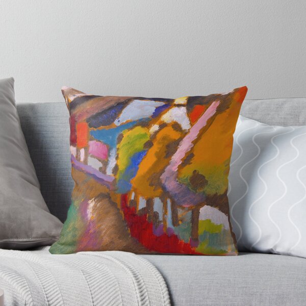 Item preview, Wassily Kandinsky — Murnau – Castle and Church, 1909 colorful vibrant landscape painting art print designed and sold by Jéanpaul  Ferro.