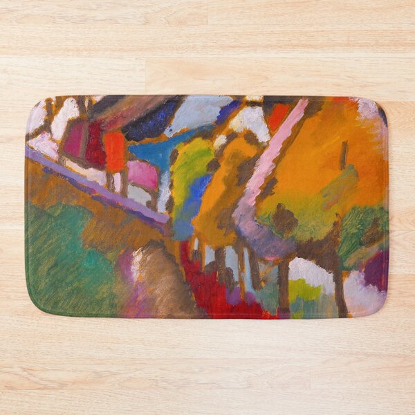 Item preview, Wassily Kandinsky — Murnau – Castle and Church, 1909 colorful vibrant landscape painting art print designed and sold by Jéanpaul  Ferro.