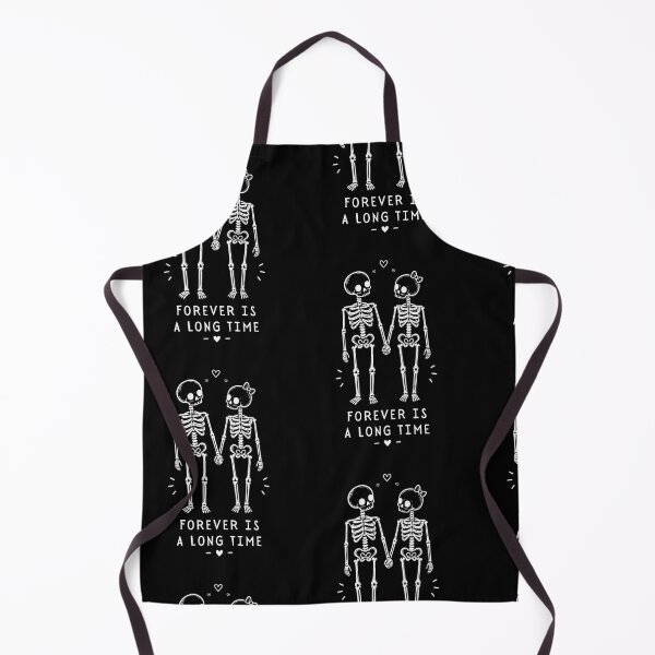 Item preview, Forever Is a Long Time T-Shirt – Romantic Skeleton Couple Doodle, Gothic Love Shirt, Cute Dark Romance Gift designed and sold by SakuraHQ.