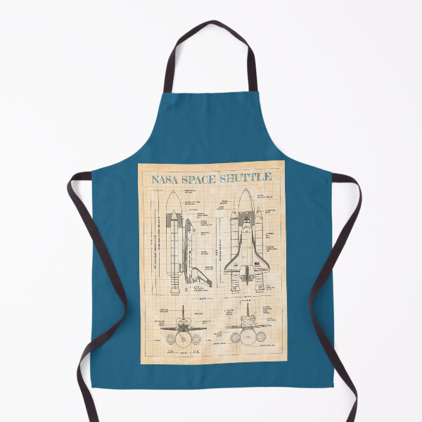Item preview, NASA Space Shuttle (Vertical - Old Blue Grid Blueprint) designed and sold by BGALAXY.