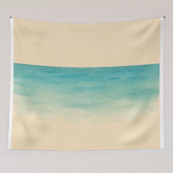 Item preview, Tide Line Watercolour Coastal designed and sold by GoldenHourWalls.