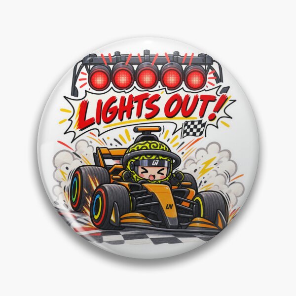 Item preview, Lights Out! Lando Norris Inspired F1 Racing Sticker designed and sold by Beautifully Planned.