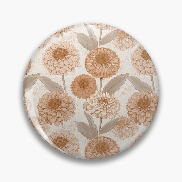 Item preview, Trendy Zinnia Print  - Birthday Flower Pattern - Mothers Day Ideas designed and sold by RoyalStarsPatts.