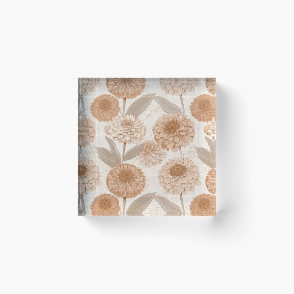 Item preview, Trendy Zinnia Print  - Birthday Flower Pattern - Mothers Day Ideas designed and sold by RoyalStarsPatts.