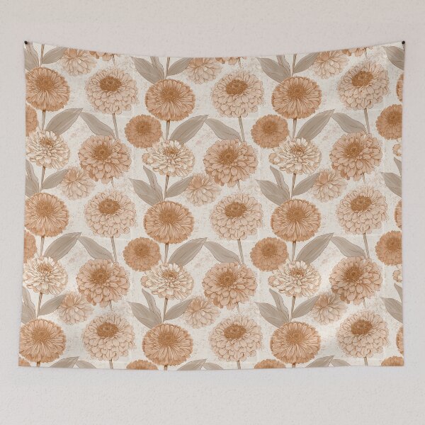 Item preview, Trendy Zinnia Print  - Birthday Flower Pattern - Mothers Day Ideas designed and sold by RoyalStarsPatts.