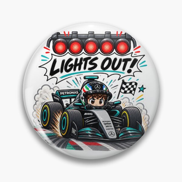 Item preview, Lights Out! Kimi Antonelli Inspired F1 Racing Sticker designed and sold by Beautifully Planned.