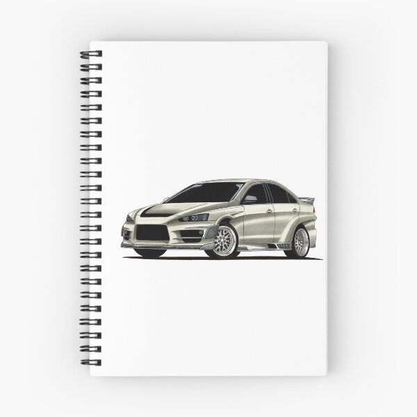 Item preview, Exclusive drawing modifies japanese sport car silver Shark Lancer EVO X Turbo designed and sold by Cars23.