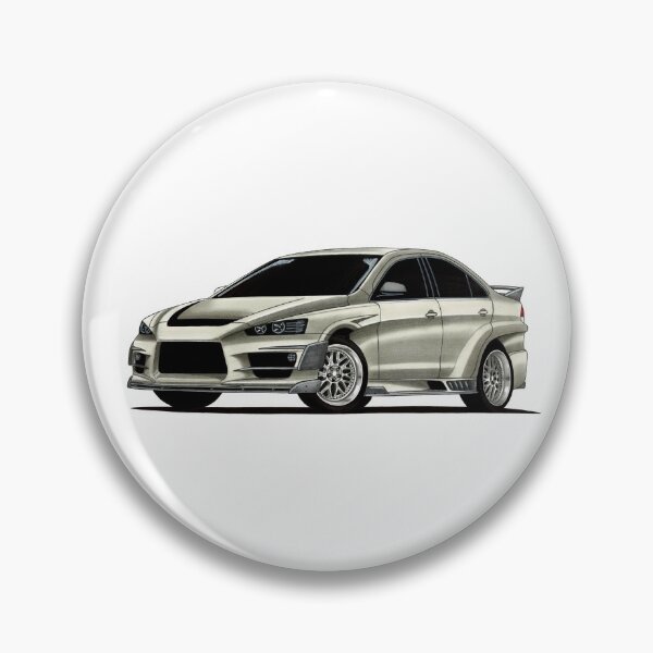 Item preview, Exclusive drawing modifies japanese sport car silver Shark Lancer EVO X Turbo designed and sold by Cars23.