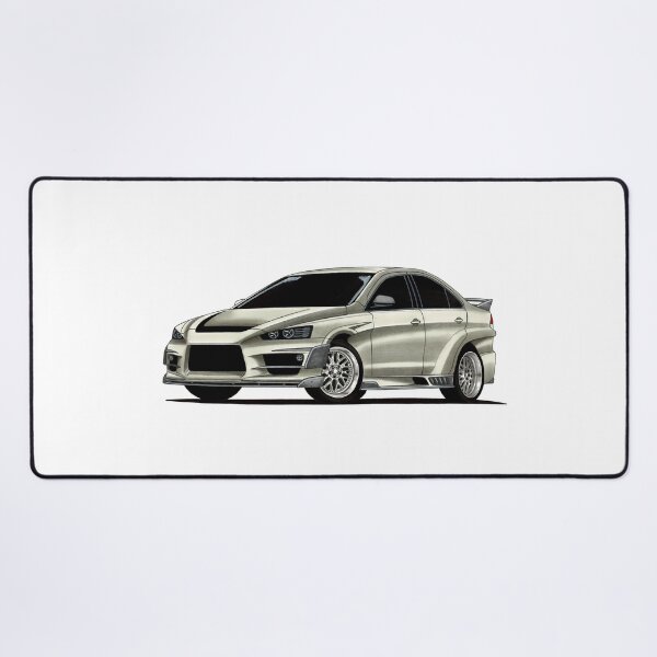 Item preview, Exclusive drawing modifies japanese sport car silver Shark Lancer EVO X Turbo designed and sold by Cars23.