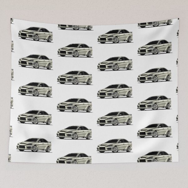Item preview, Exclusive drawing modifies japanese sport car silver Shark Lancer EVO X Turbo designed and sold by Cars23.