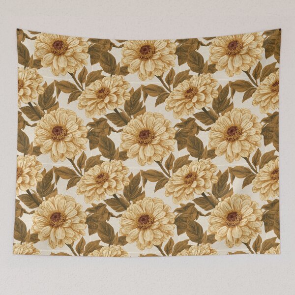 Item preview, Delicate Zinnia Texture  - Birth Flower Pattern - One Year Anniversary Gifts designed and sold by RoyalStarsPatts.