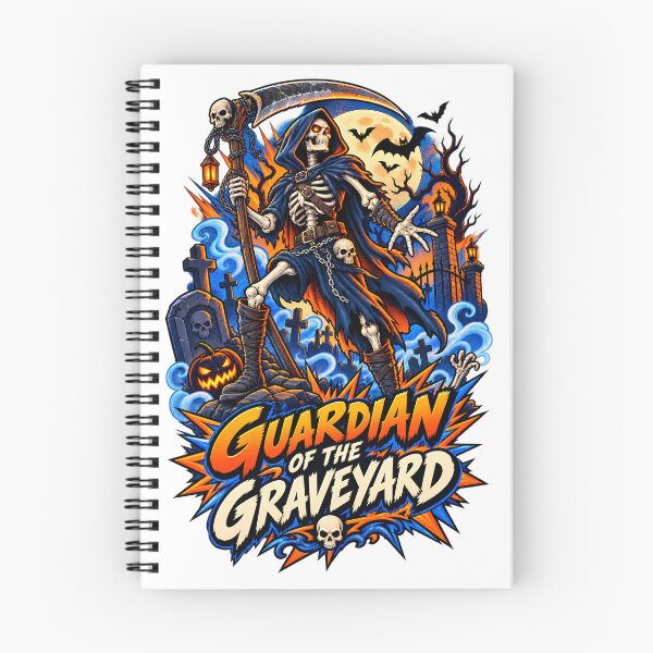 Item preview, Guardian Of The Graveyard Comic Skeleton Shirt | Bold Superhero Halloween Tee | Spooky Season Gift | Comic Art Print designed and sold by Gremlin Hours.