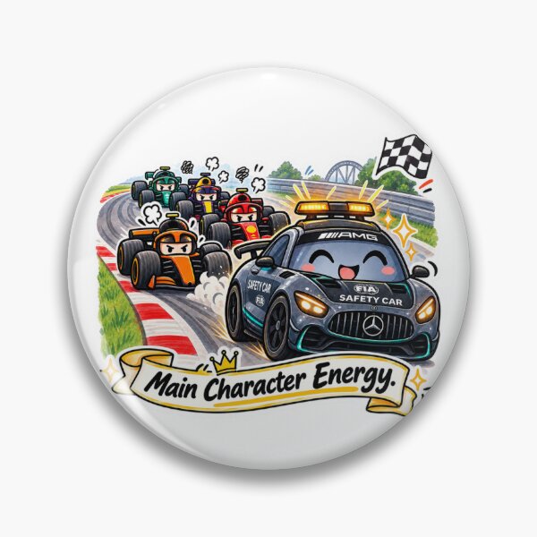 Artikelvorschau, Hauptcharakter-Energie, niedliches F1-Sicherheitsauto entworfen und verkauft von Beautifully Planned.