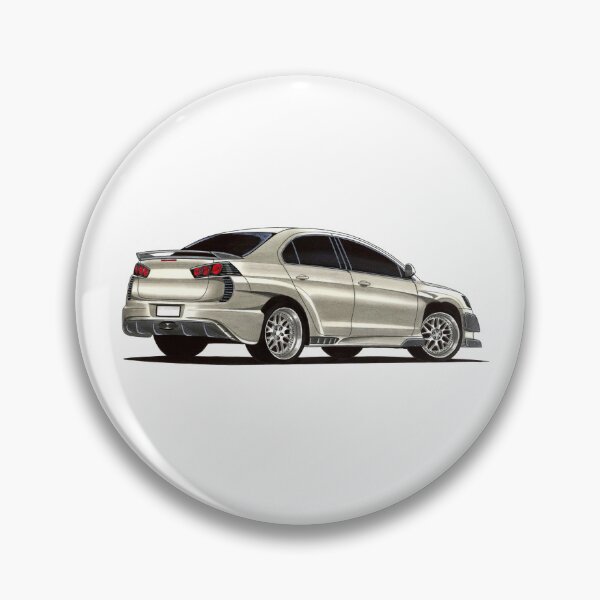 Item preview, Exclusive rear part drawing modifies japanese sport car silver Shark Lancer EVO X Turbo designed and sold by Cars23.