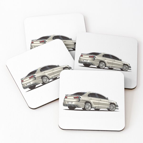 Item preview, Exclusive rear part drawing modifies japanese sport car silver Shark Lancer EVO X Turbo designed and sold by Cars23.