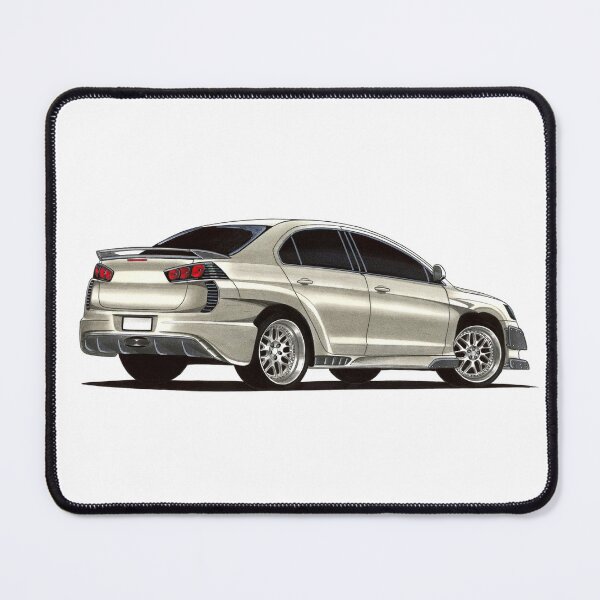 Item preview, Exclusive rear part drawing modifies japanese sport car silver Shark Lancer EVO X Turbo designed and sold by Cars23.