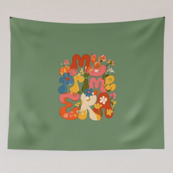 Item preview, My Prime Era – Groovy Retro Floral Typography designed and sold by KAM-KAM-STORE.