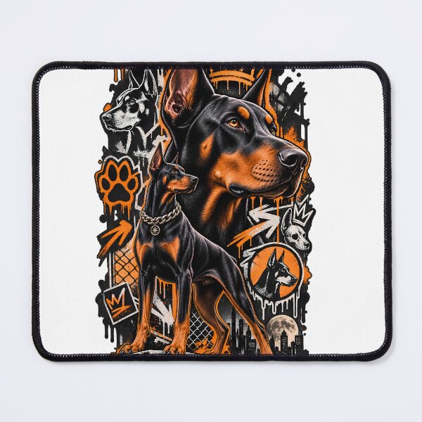 Item preview, Doberman Crown Graffiti Art designed and sold by AbderraimArt.