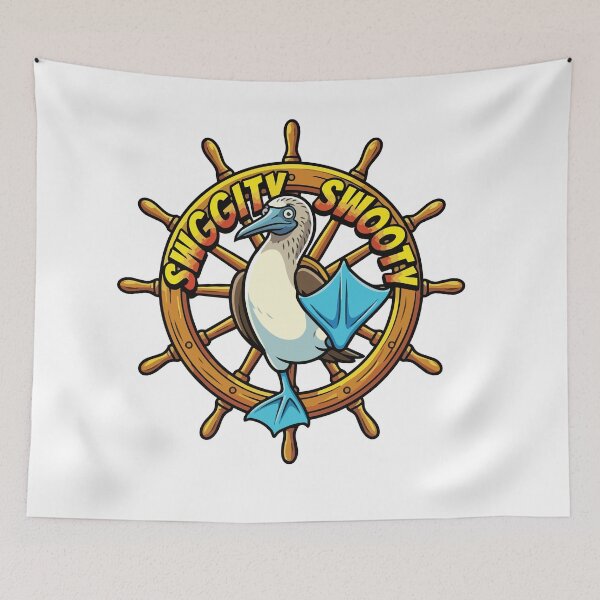 Item preview, Swiggity Swooty Pop Art Blue Footed Booby Comic designed and sold by Arc2020.