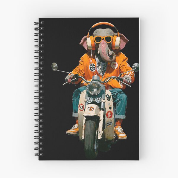 Item preview, Cool Elephant Riding Classic Scooter Orange Jacket Pop Art designed and sold by PANNARUK THAILAND.