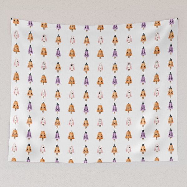 Item preview, Cute Halloween Popsicles Ghost Pumpkin Seamless Pattern Design Collection designed and sold by EL-Lebedenko.