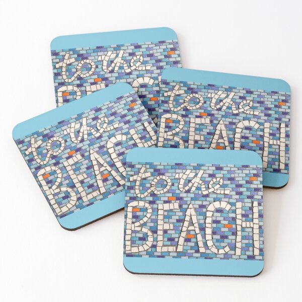 Item preview, To The Beach Mosaic Sign designed and sold by joannaydesigns.