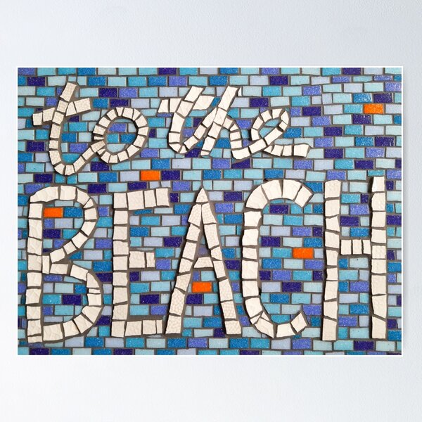 Item preview, To The Beach Mosaic Sign designed and sold by joannaydesigns.