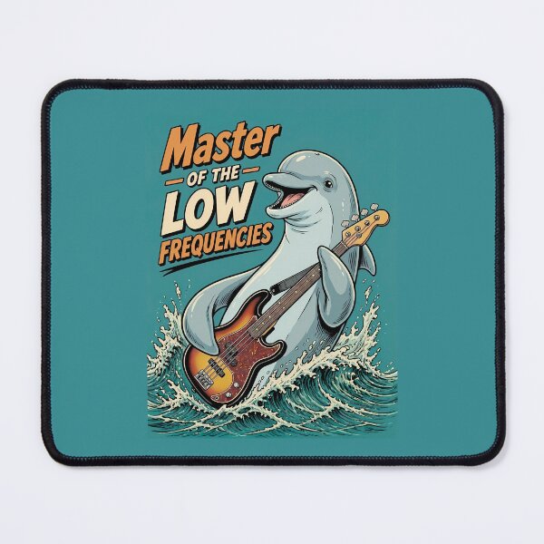 Item preview, Cheerful Dolphin Bass Player - Bass Player Humor designed and sold by Art-Arcade6.