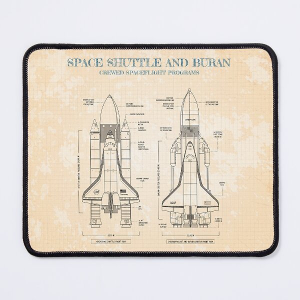 Artikelvorschau, NASA Space Shuttle vs Energia Buran (Old Blue Grid) entworfen und verkauft von BGALAXY.