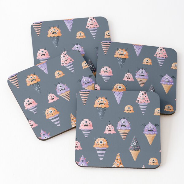 Item preview, Spooky Cute Monster Ice Cream Halloween Seamless Pattern Design designed and sold by EL-Lebedenko.