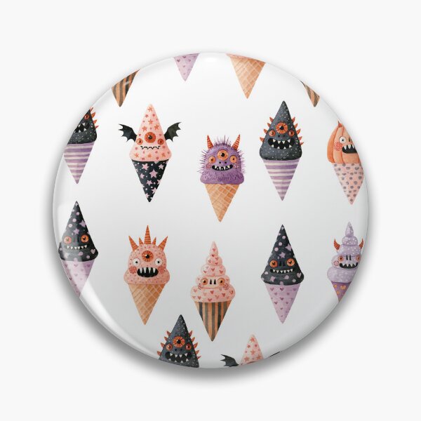 Item preview, Whimsical Halloween Monster Ice Cream Seamless Pattern Background Collection designed and sold by EL-Lebedenko.