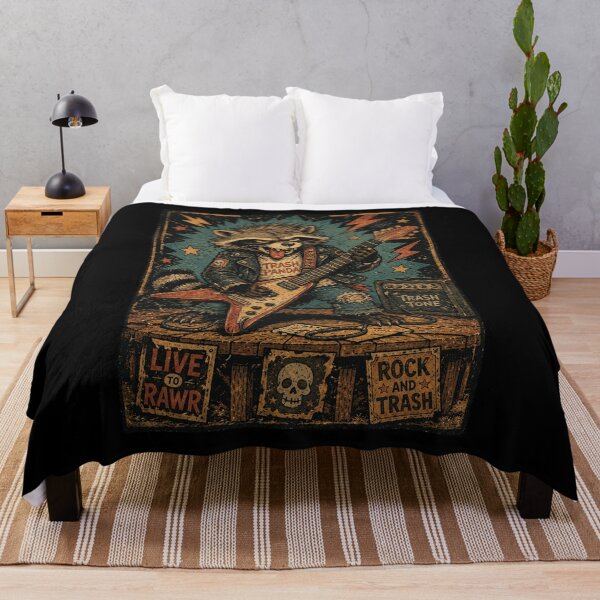 Item preview, Rocker Raccoon Trash Panda Guitar designed and sold by nellaviva.