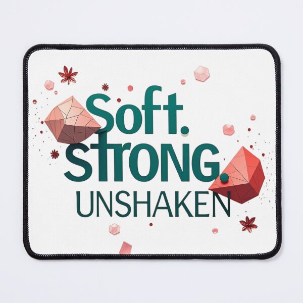 Item preview, Soft Strong Unshaken. Resilience Typography Design designed and sold by Aarvya Fashion Club ( A.F.C ).