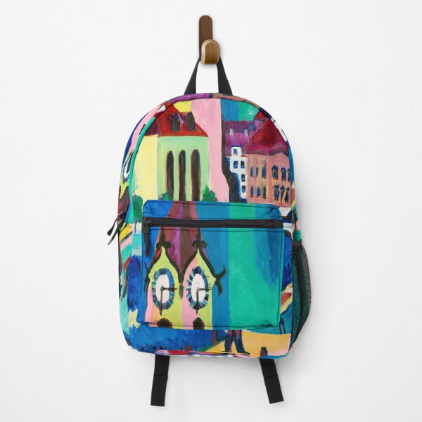 Item preview, Zurich, Switzerland city center, town hall with clock towers cityscape painting by Ernst Ludwig Kirchner designed and sold by Jéanpaul Ferro.