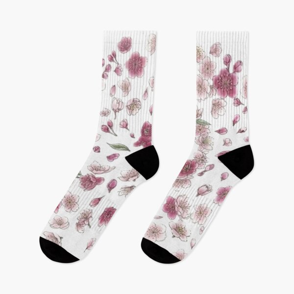 Item preview, Japanese Spring Blossoms - Scattered Cherry Blossoms Watercolor Art designed and sold by Kokeshidreams.