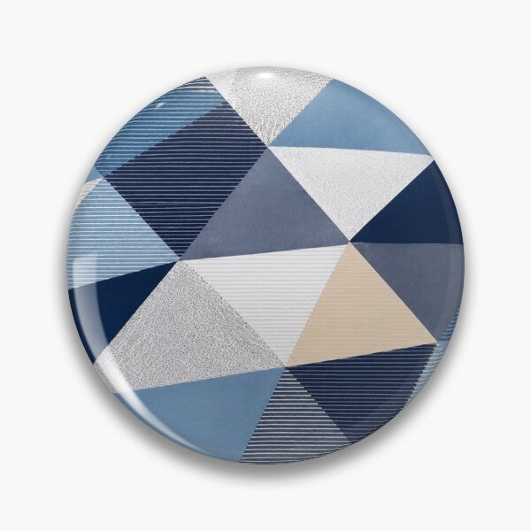 Item preview, Modern Blue Geometric Abstract Pattern – Navy, Sky Blue & White designed and sold by Punch-E415.