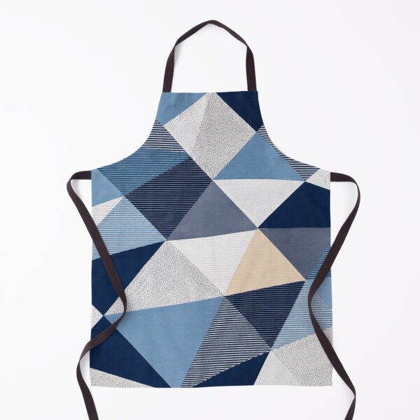 Item preview, Modern Blue Geometric Abstract Pattern – Navy, Sky Blue & White designed and sold by Punch-E415.